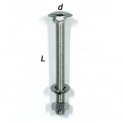 <p>13132: tornillo 603 con tuerca y arandela inox 8*60 / d: 8 / L: 60 <br />13133: tornillo 603 con tuerca y arandela inox 8*80 / d: 8 / L: 80 <br />13134: tornillo 603 con tuerca y arandela inox 8*100 / d: 8 / L: 100<br />Tornillo 603 con tuerca y arandela latón 8* / d: 8</p>